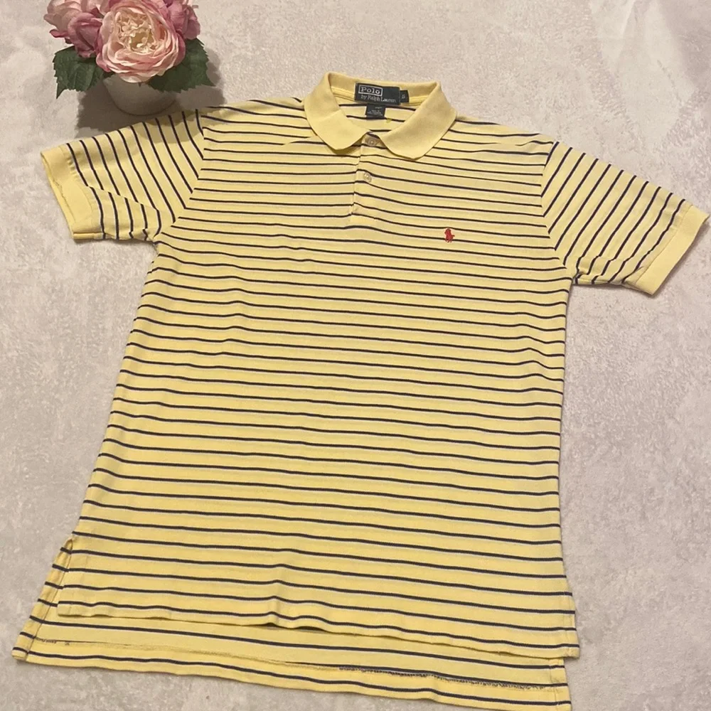 POLO BY RALPH LAUREN Size S Yellow & Navy Polo